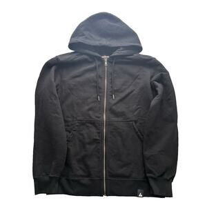 American Giant Mens Full Zip Hoodie Sweatshirt Small Black Heavyweight USA